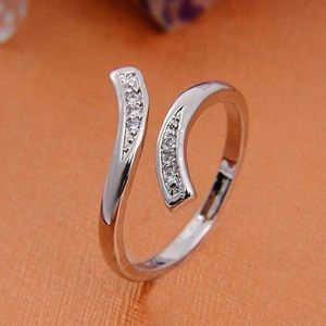 Silver Delysia King Open Adjustable Ring